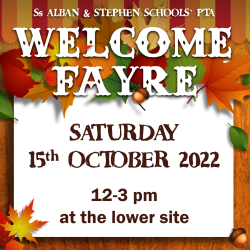 PTA Welcome Fayre - 15th October 2022 - 12-3pm at the lower site