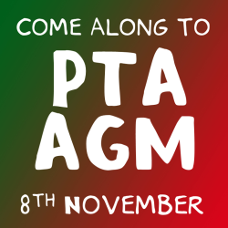 Come along to the PTA's AGM on 8th November 2022