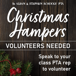 PTA Christmas Hampers - Volunteers needed, speak to your class PTA rep
